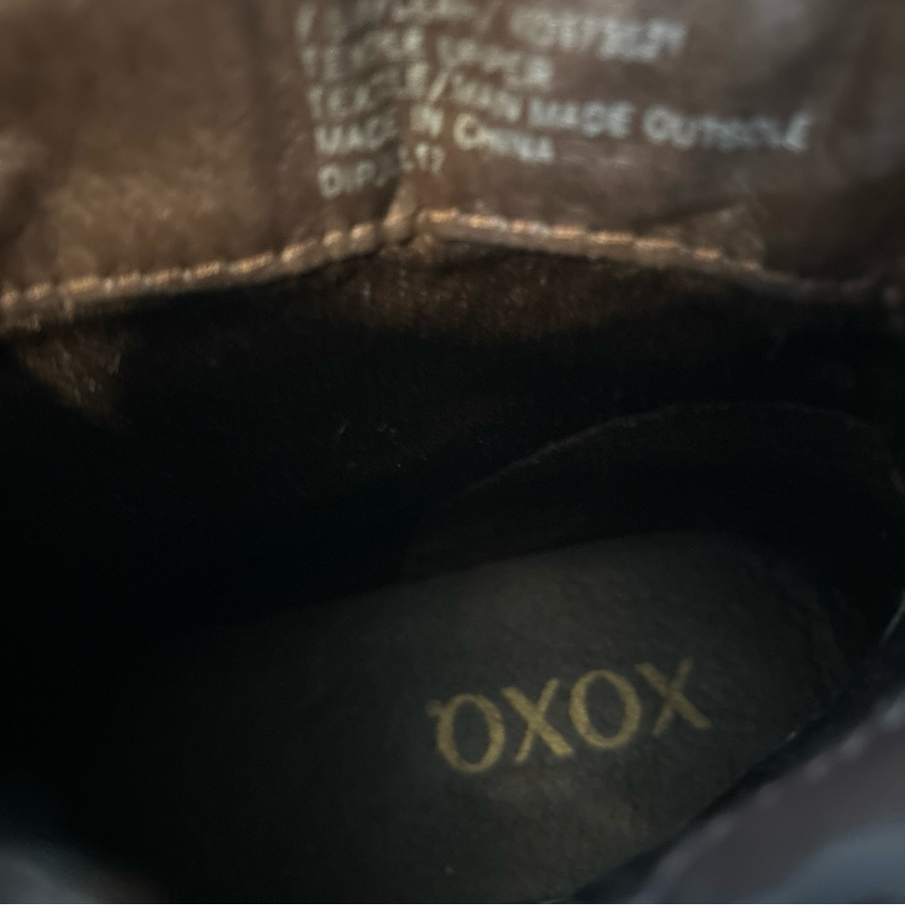 Dark brown suede bootie with buckle on side, zip size 7 1/2 - Picture 5 of 6